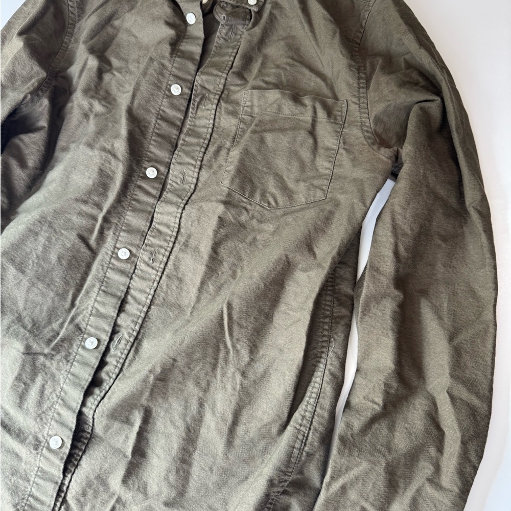 H&M Olive Button-Up Shirt